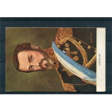 CENTENARIO 1810 - 1910 PATRIOTICA ANTIGUA TARJETA POSTAL PUBLICIDAD DE CIGARRILLOS LA SIN BOMBO, GENERAL LAVALLE